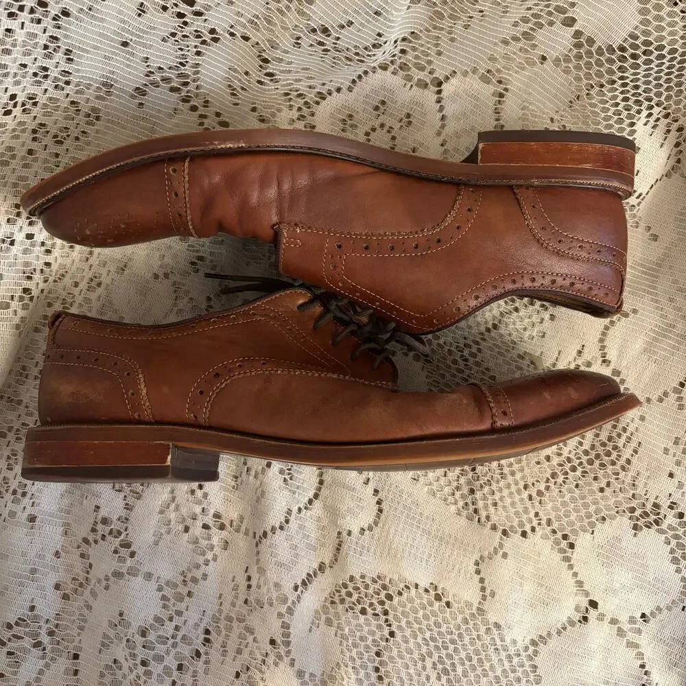 Aston Grey Men's US 12 Brown Leather Oxfords Shoes